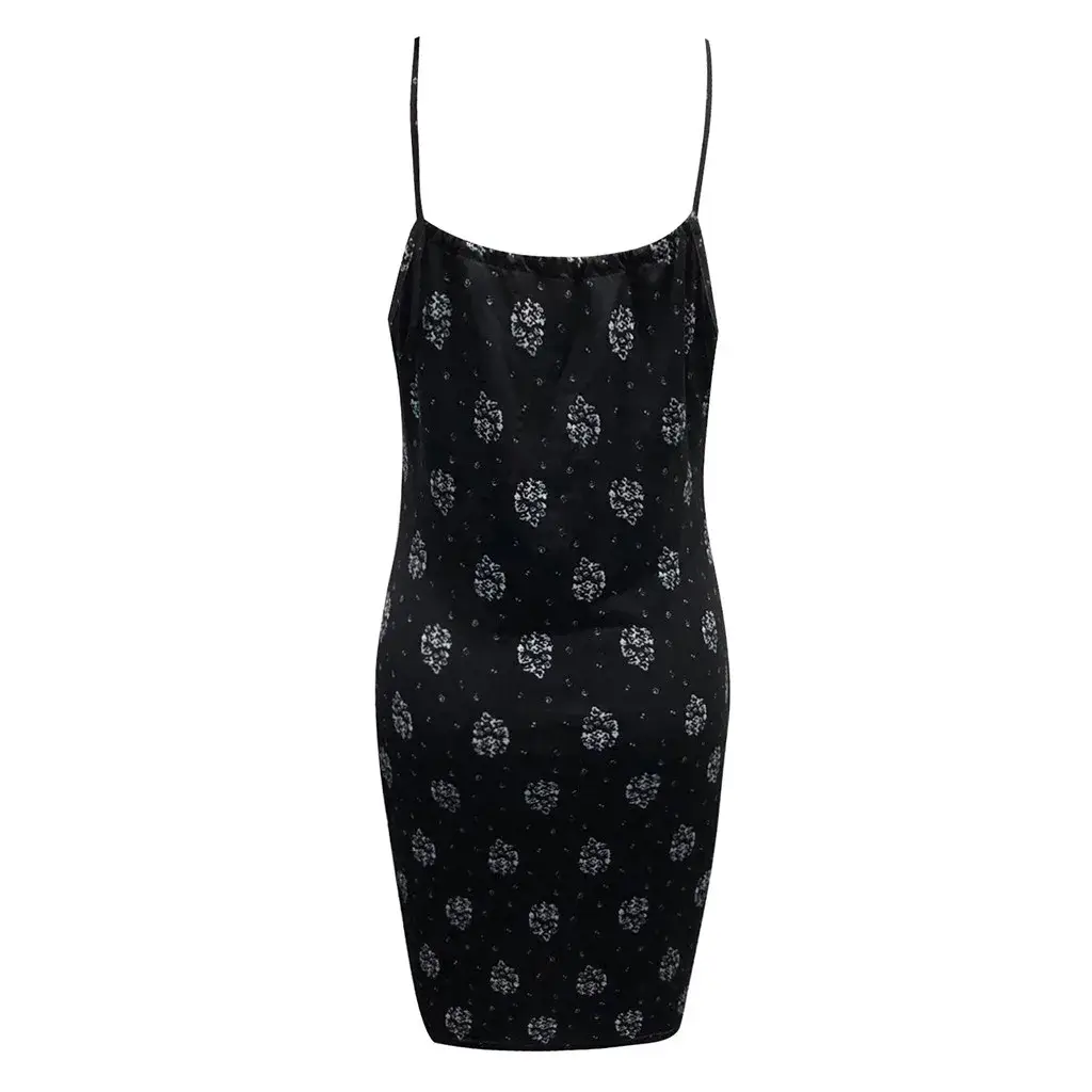 Black Printed Halter Neck Sleeveless Dress for Women — feature 16
