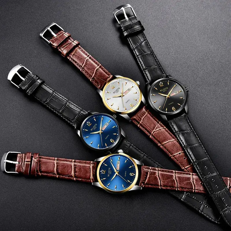 Men's Black Quartz Watch with LED Display & Stainless Steel Belt - Image 10