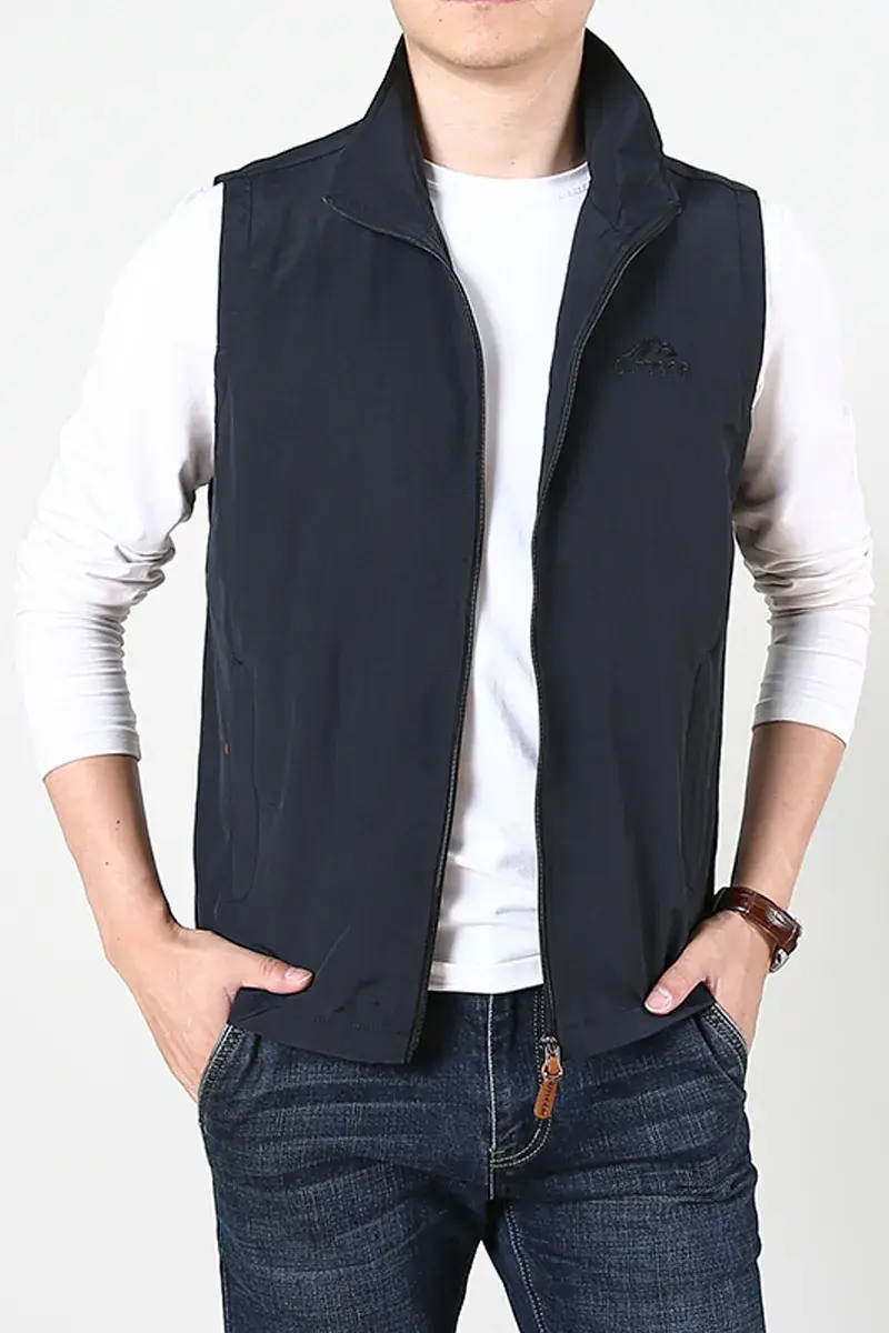 Men's Olive Waistcoat Vest 2023 Thin Medium - Image 3