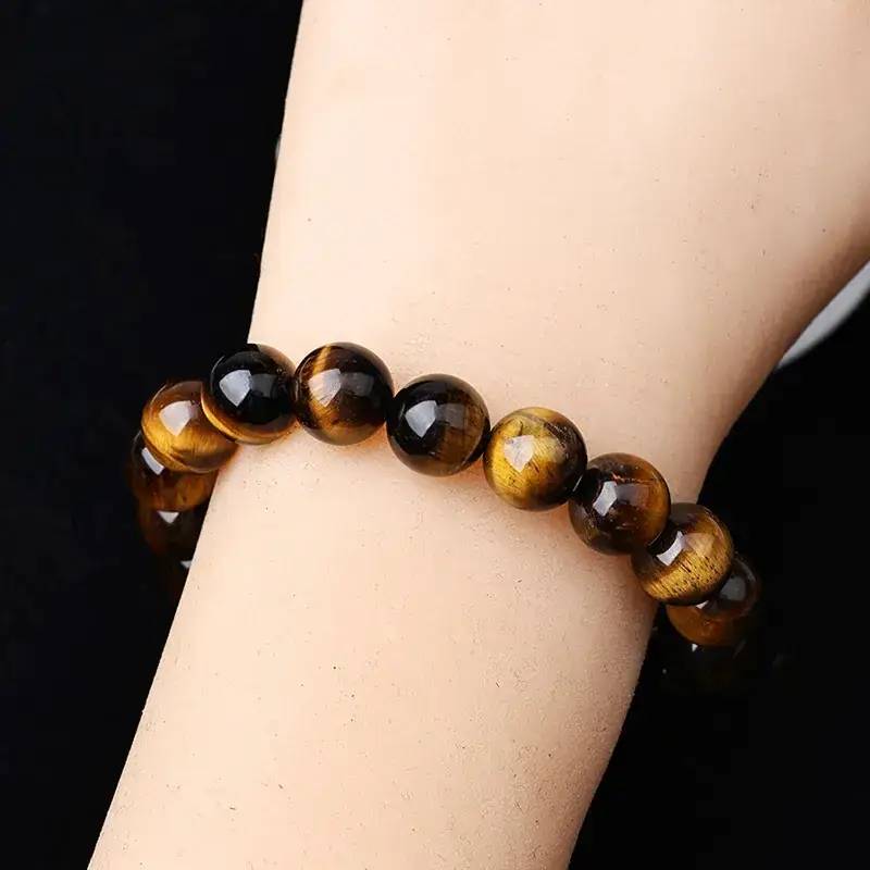 Jingyao Yellow Tiger Eye Stone Bracelet 6-16mm - Image 5