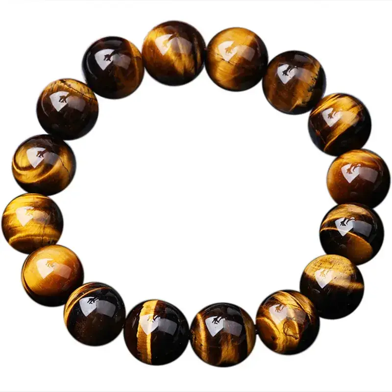 Jingyao Yellow Tiger Eye Stone Bracelet 6-16mm - Image 6