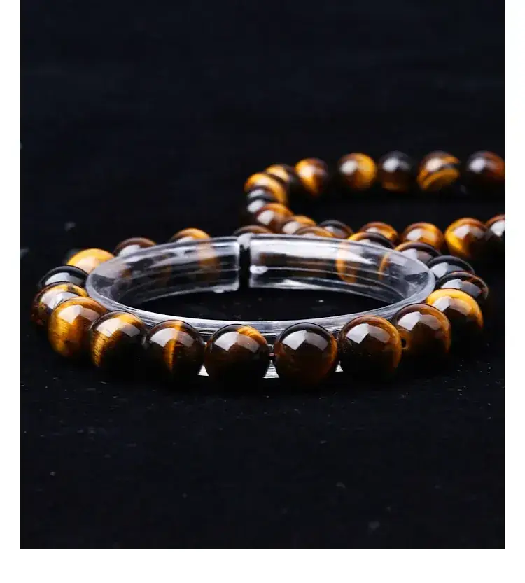 Jingyao Yellow Tiger Eye Stone Bracelet 6-16mm — feature 13