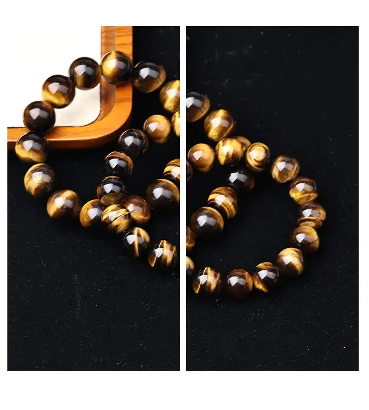 Jingyao Yellow Tiger Eye Stone Bracelet 6-16mm — feature 14