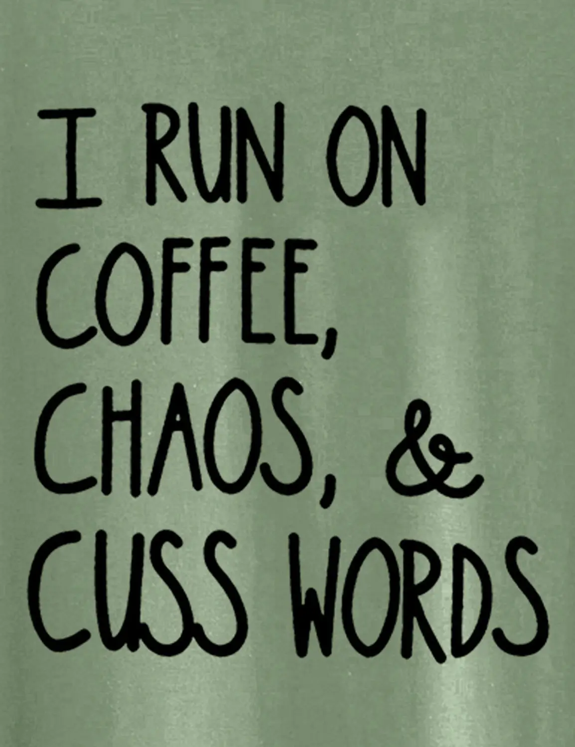 Running Coffee Chaos Cuss Words T-Shirt - Image 2