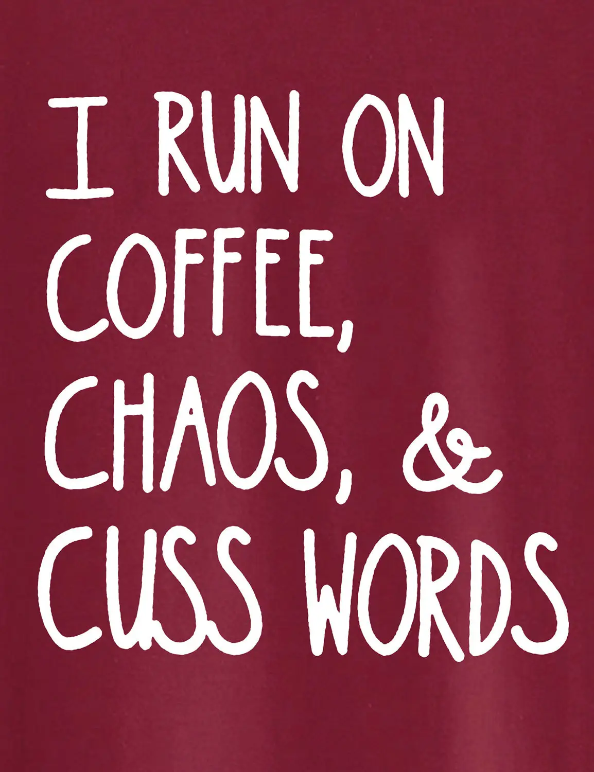 Running Coffee Chaos Cuss Words T-Shirt - Image 3