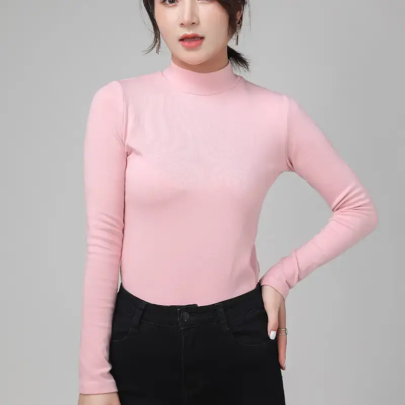 Pure Cotton Turtleneck Long Sleeve Women's Underwear - Image 11