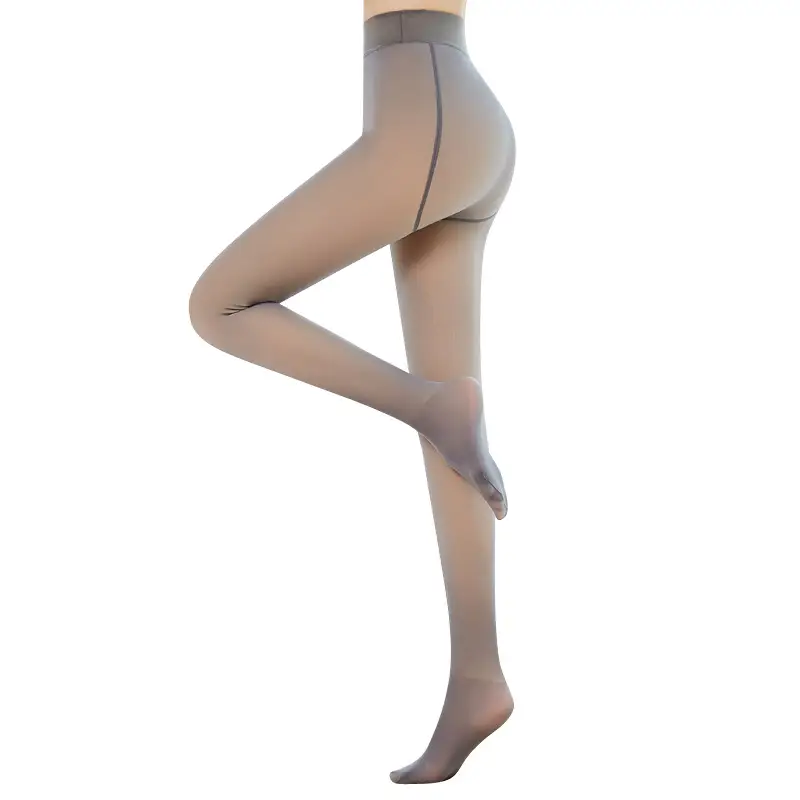 Black Transparent Leggings Women Winter Warm - Image 11