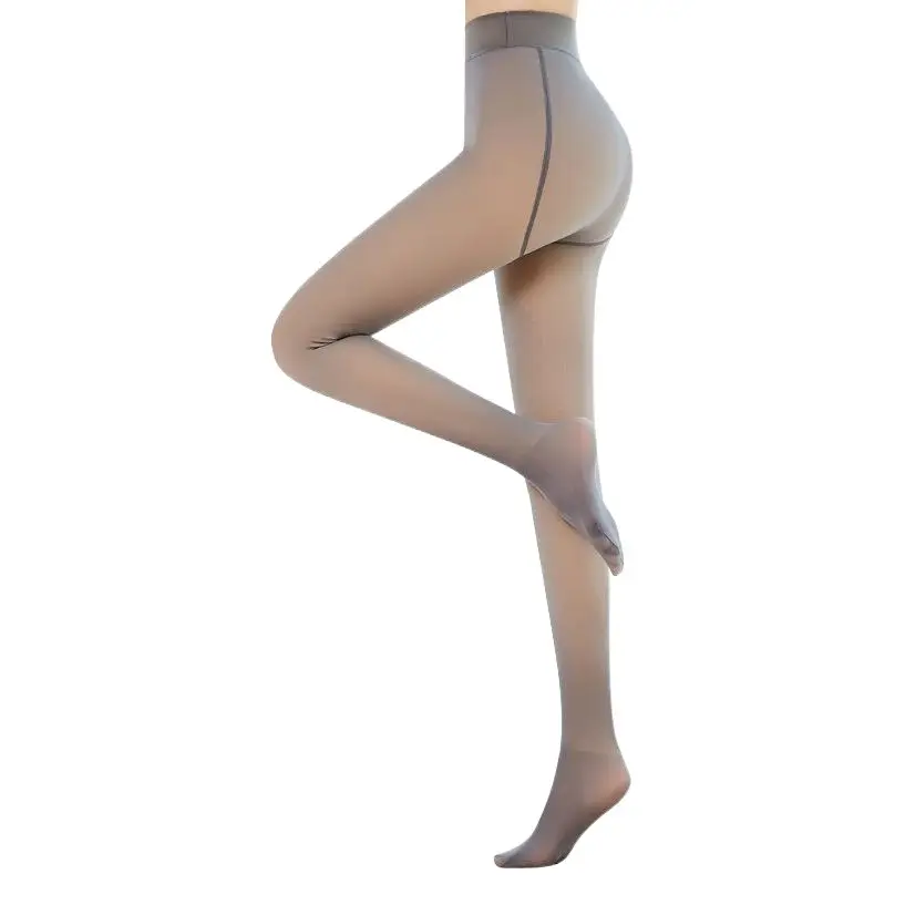 Black Transparent Leggings Women Winter Warm