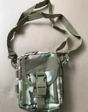 Black Tactical Shoulder Crossbody Bag with MOLLE - Image 6