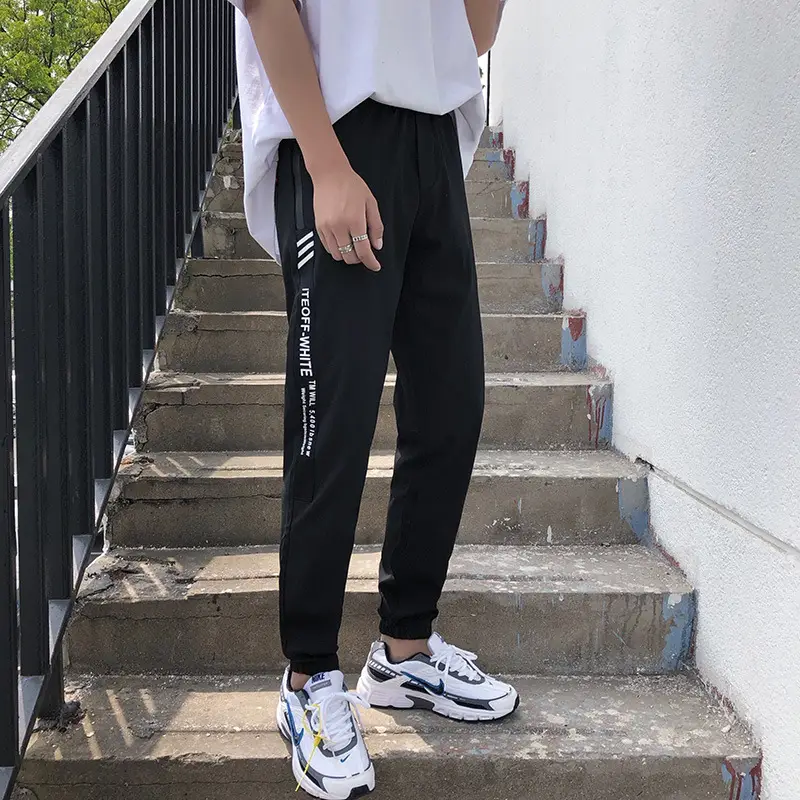 Men's Black Harlan Casual Sports Foot Pants - Image 3
