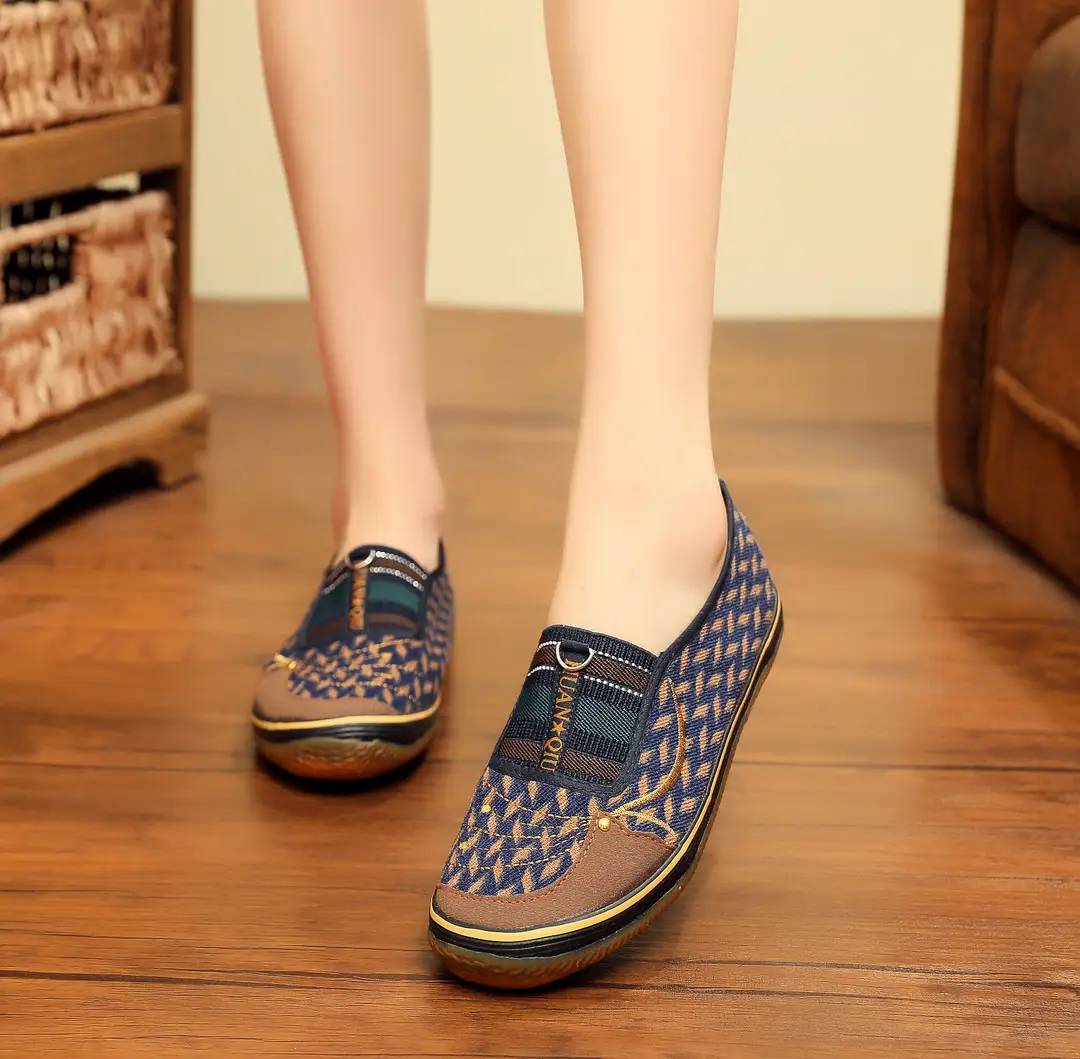 Old Beijing Cloth Shoes, Breathable, Low-Top, Non-Slip, Durable, Casual Shoes for Middle-Aged and Elderly Mothers, Versatile, Flat-Soled, Comfortable - Image 7