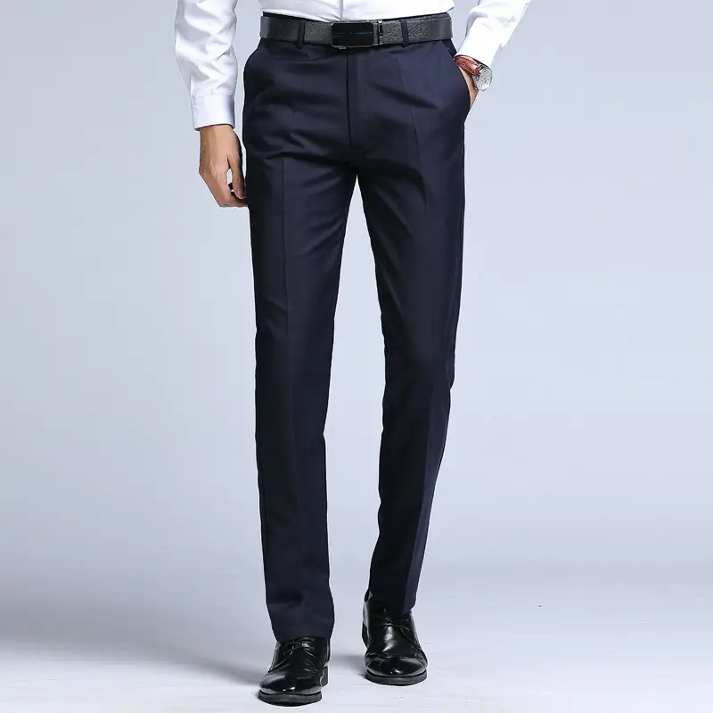 Men's Grey Slim Fit Formal Pants Spring Autumn - Image 6