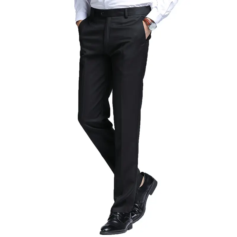 Men's Grey Slim Fit Formal Pants Spring Autumn - Image 7