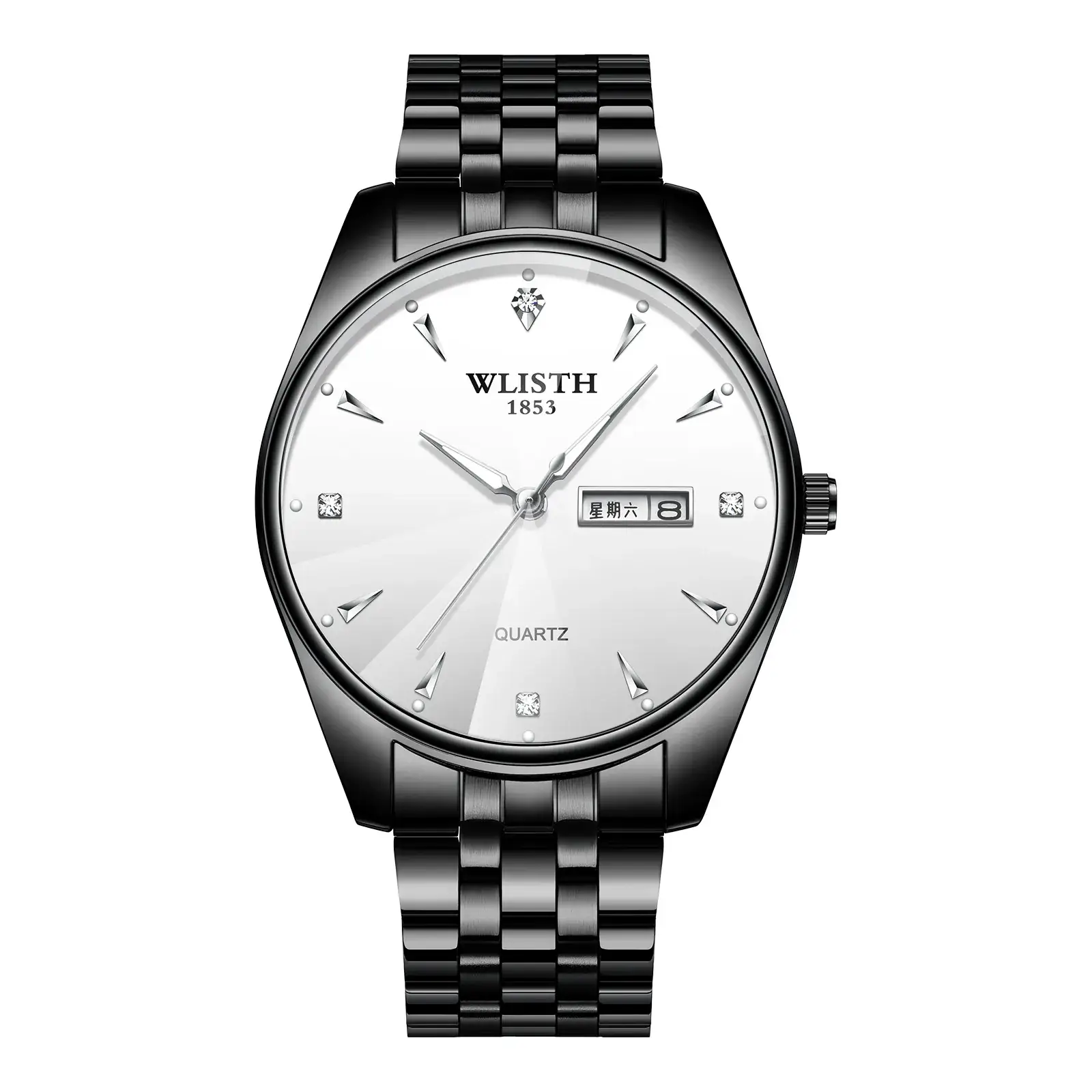 Luminous Steel Band Men's Quartz Couple Watch
