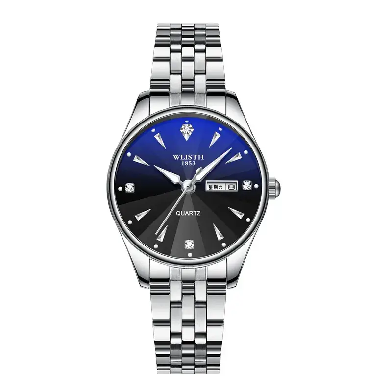 Luminous Steel Band Men's Quartz Couple Watch