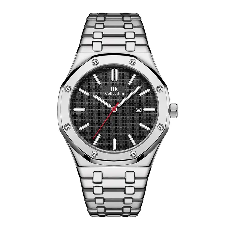 Stainless Steel Men's Watch Blue Dial Quartz Calendar - Image 11