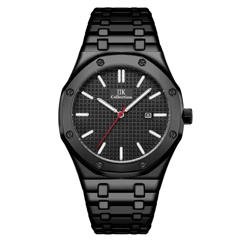 Stainless Steel Men's Watch Blue Dial Quartz Calendar - Image 4