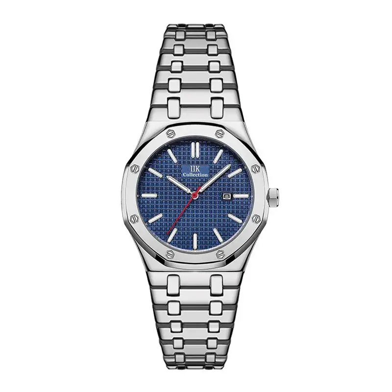 Stainless Steel Men's Watch Blue Dial Quartz Calendar - Image 7