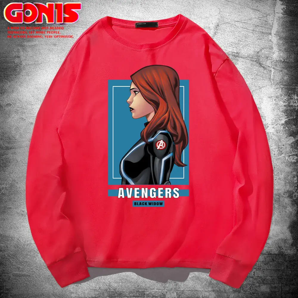 Men Marvel Avengers 4 Black Widow Long Sleeve T-Shirt Pink - Image 4