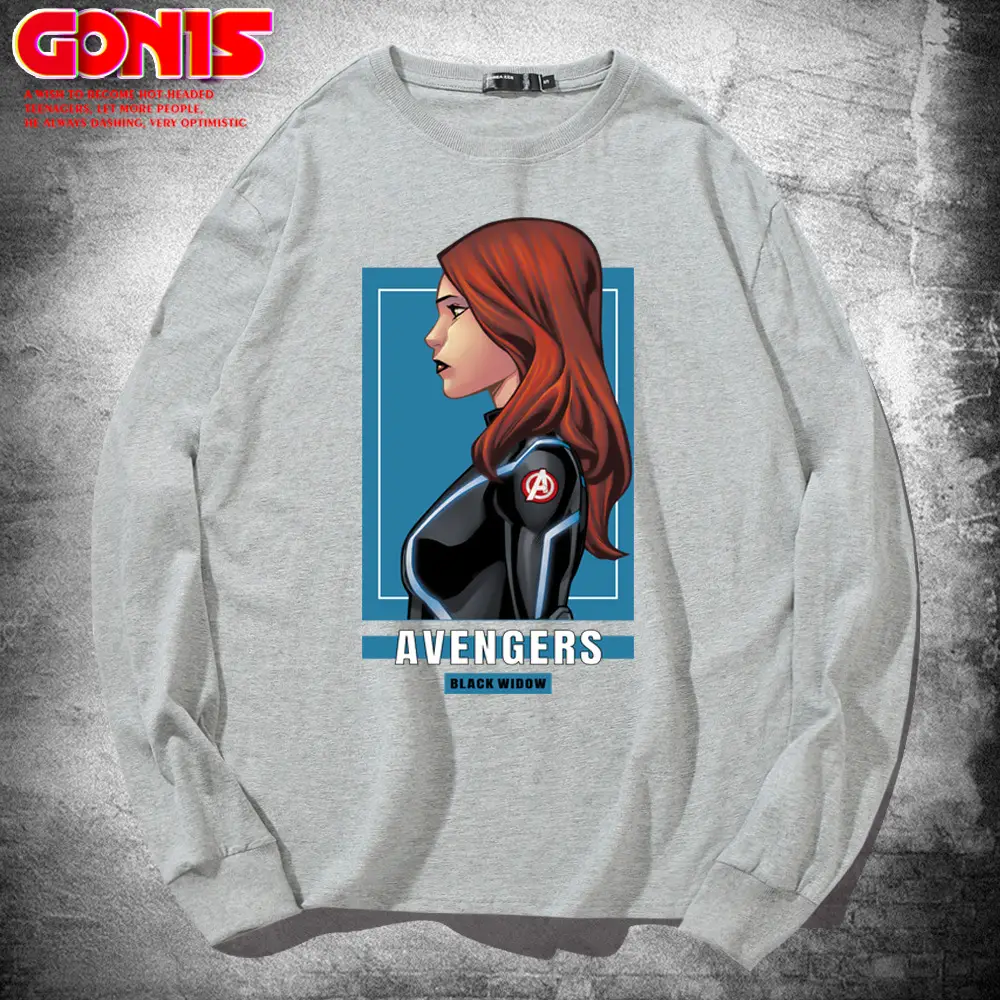 Men Marvel Avengers 4 Black Widow Long Sleeve T-Shirt Pink - Image 7