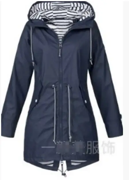 Women 3-in-1 Winter Hoodie Jacket Set Navy Blue - Image 6
