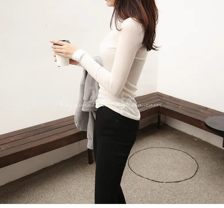 White Long Sleeve T-Shirt for Women — feature 20