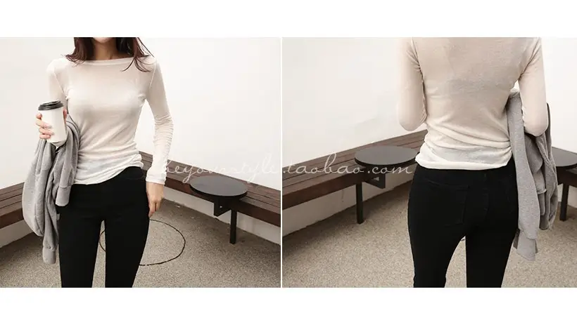 White Long Sleeve T-Shirt for Women — feature 21