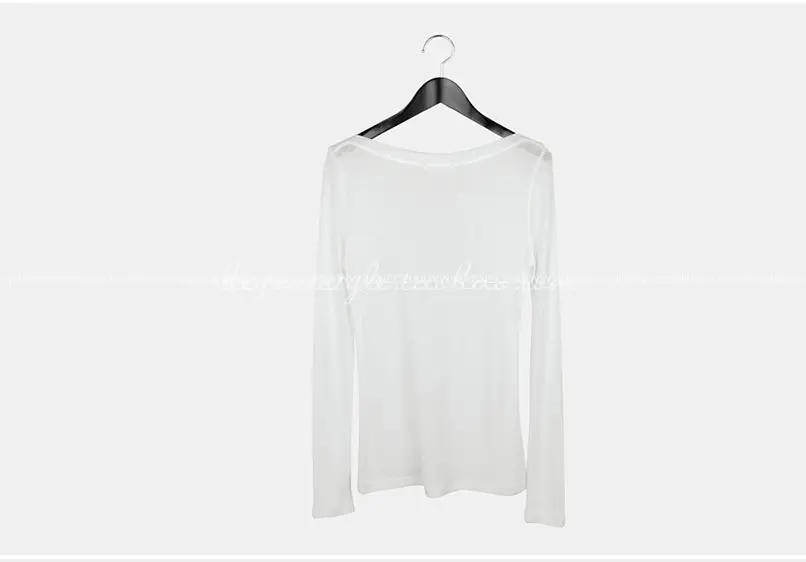 White Long Sleeve T-Shirt for Women — feature 25