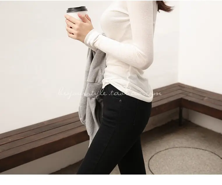 White Long Sleeve T-Shirt for Women — feature 5