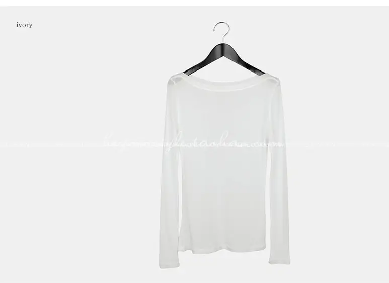 White Long Sleeve T-Shirt for Women - Image 3
