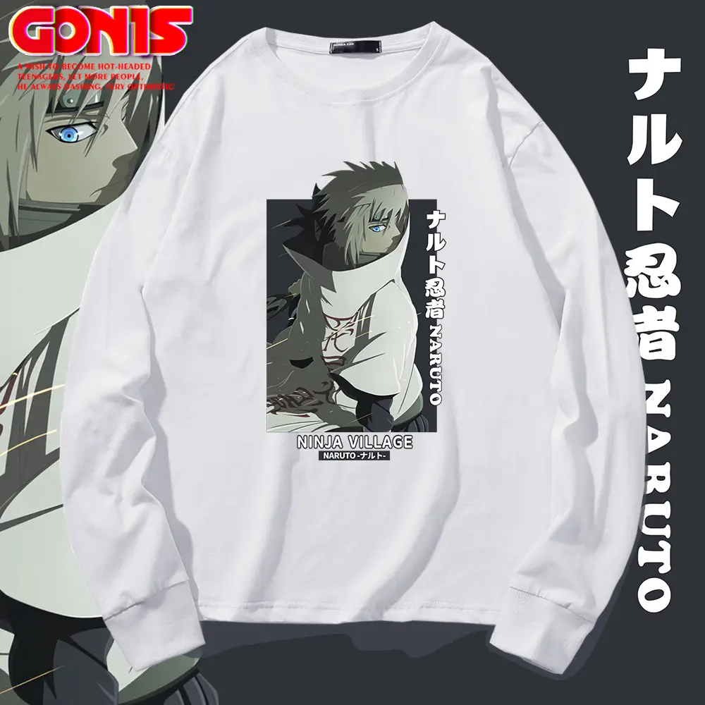 Naruto Anime Long Sleeve T-Shirt White Cotton - Image 9
