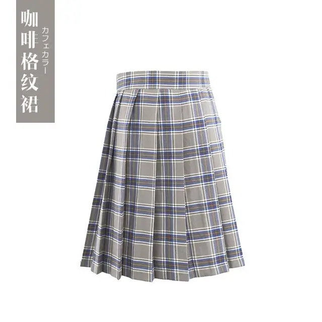 Women's Navy Blue Pleated Skirt High Waist A-Line - Image 10