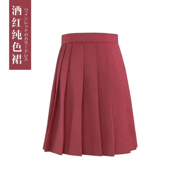 Women's Navy Blue Pleated Skirt High Waist A-Line - Image 11