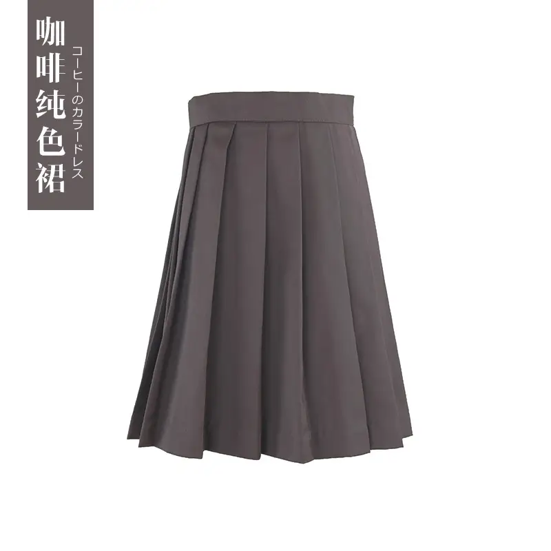 Women's Navy Blue Pleated Skirt High Waist A-Line - Image 3