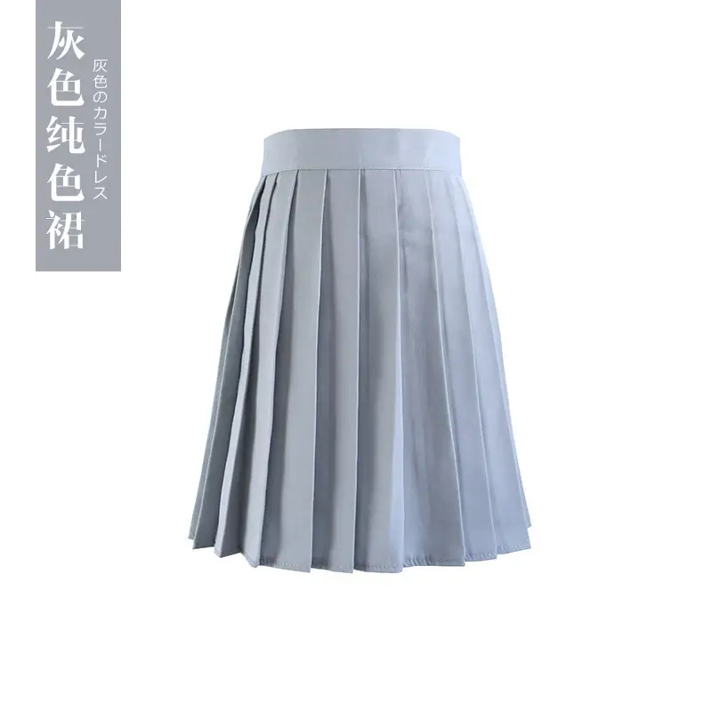 Women's Navy Blue Pleated Skirt High Waist A-Line - Image 4