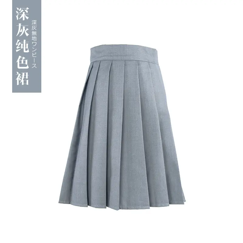 Women's Navy Blue Pleated Skirt High Waist A-Line - Image 7
