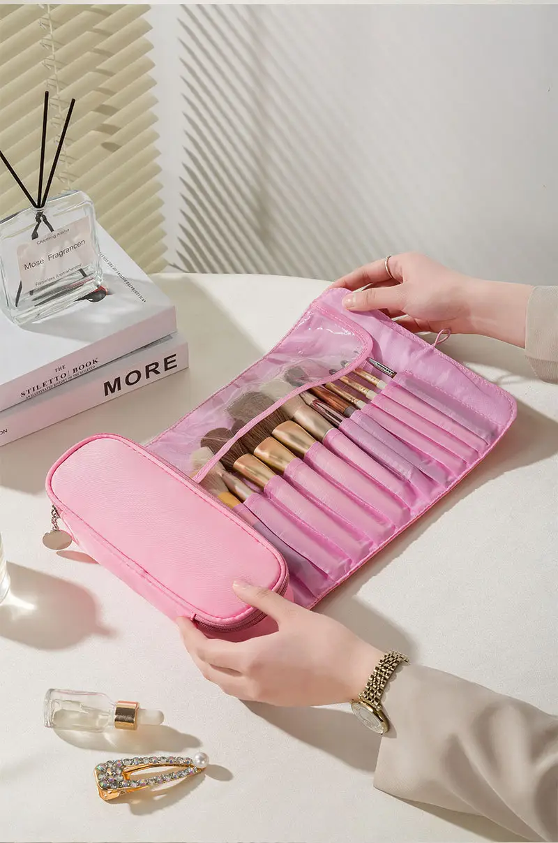 Pink Makeup Brush & Storage Bag Set — feature 13