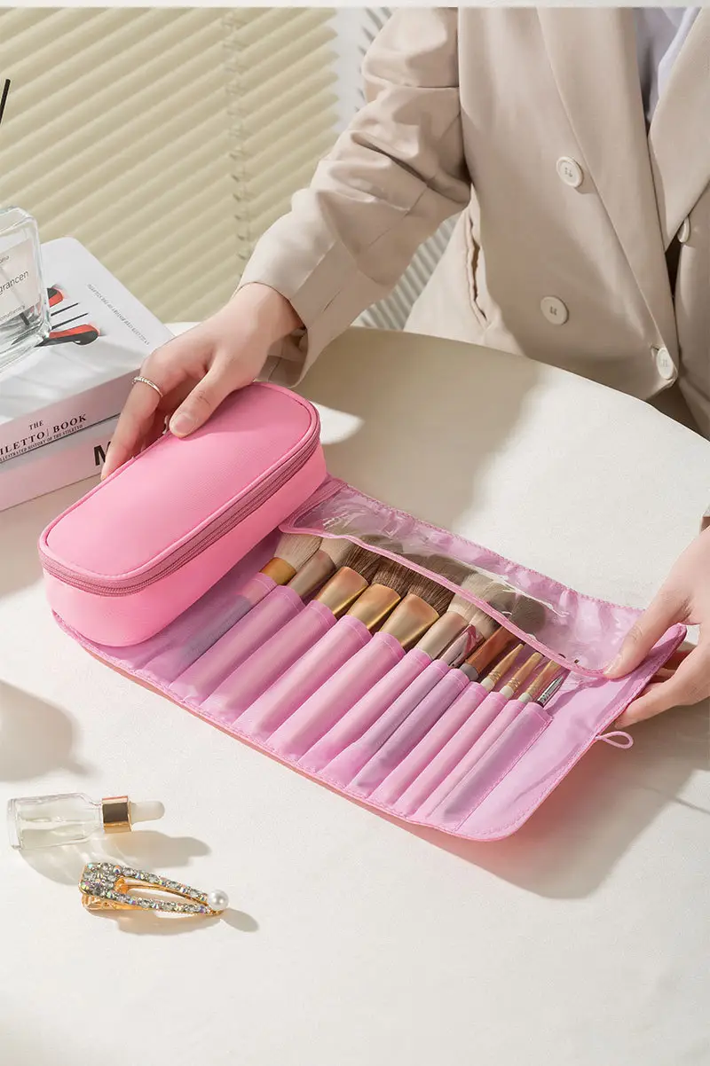 Pink Makeup Brush & Storage Bag Set — feature 36