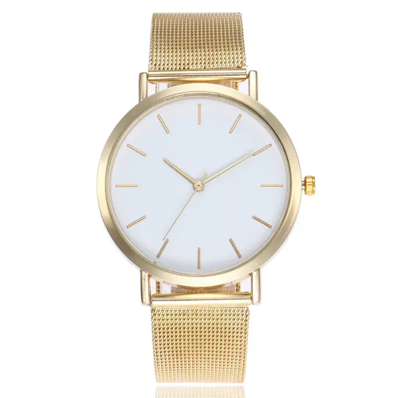 Women's Mesh Band Quartz Watch with White Dial - Image 4
