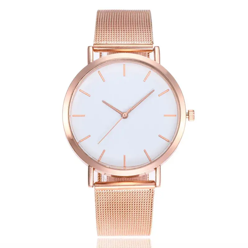 Women's Mesh Band Quartz Watch with White Dial - Image 2