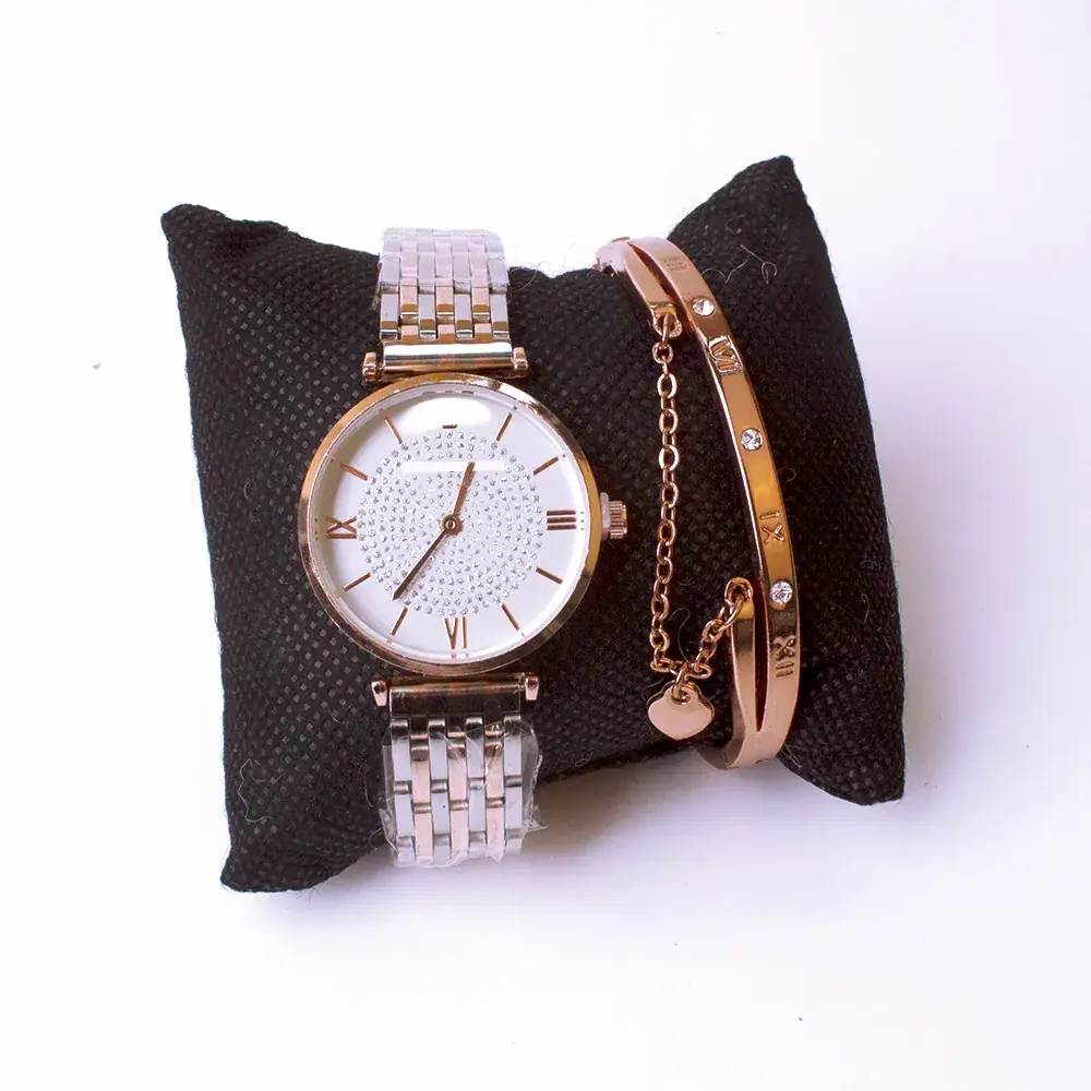 Women's Two-Piece Watch Set with Chain Bracelet - Image 3