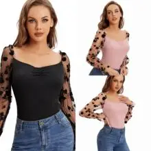 2021 Black Breast Supportive Round Neck T-Shirt — feature 15