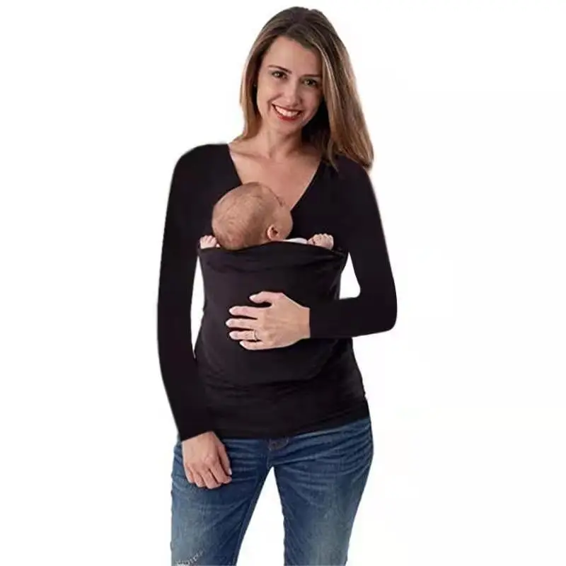 Women's Multi-Functional Kangaroo T-Shirt with "Love" Print - Image 14