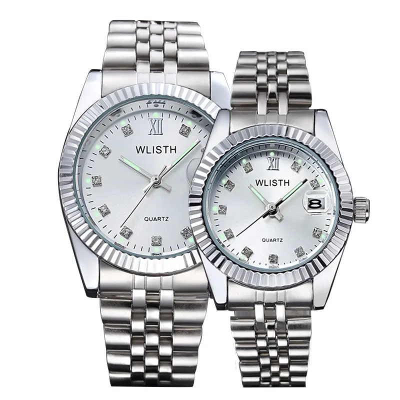 Men's & Women's Gold Silver Quartz Couple Watches - Image 13