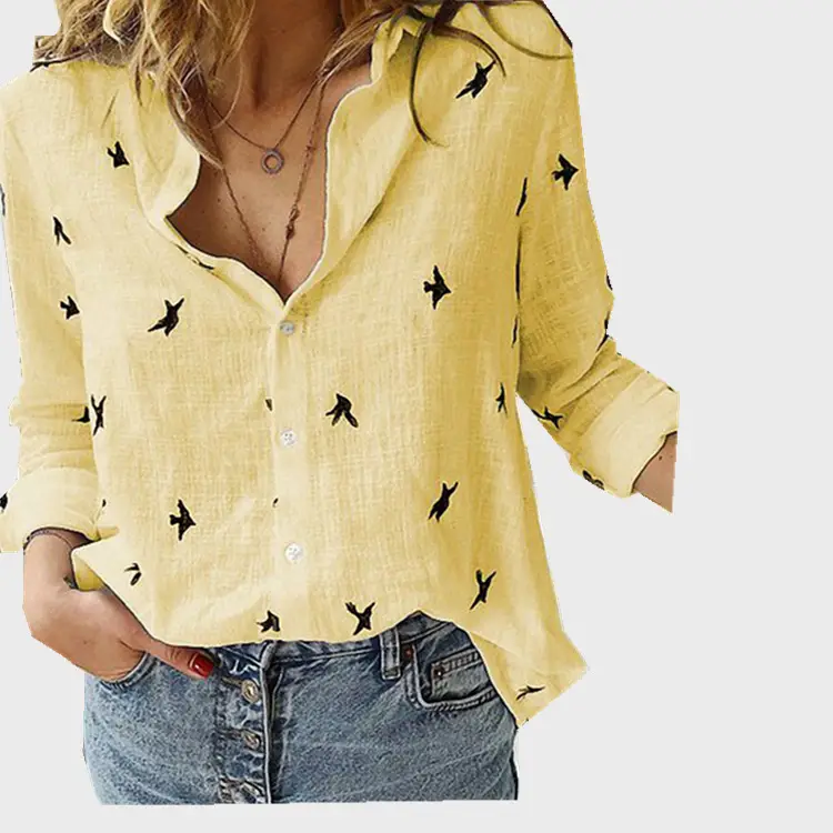 2023 Linen Long Sleeve Shirt White Casual - Image 10