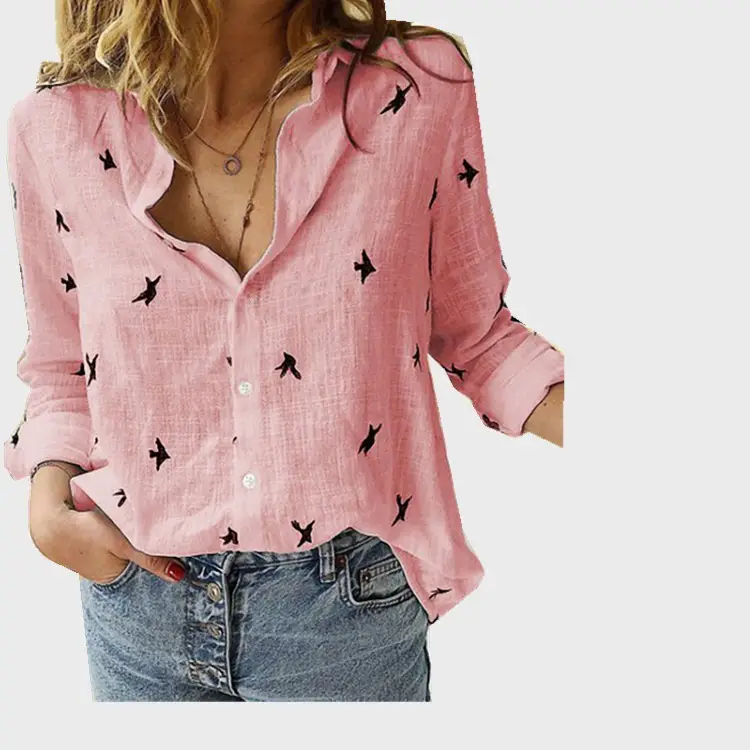 2023 Linen Long Sleeve Shirt White Casual - Image 17