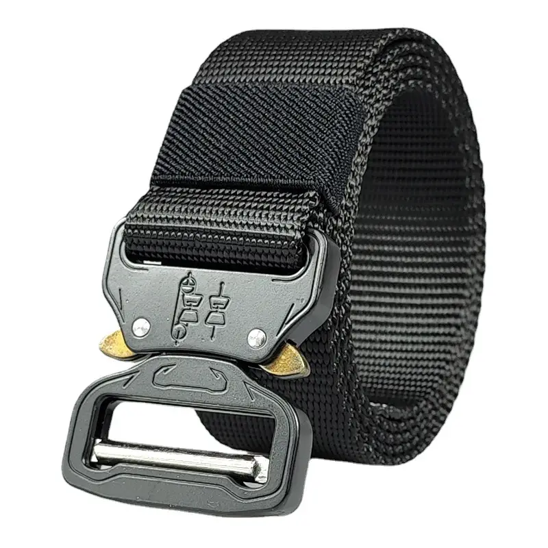 Men's Silver Diamond Strap Tactical Belt