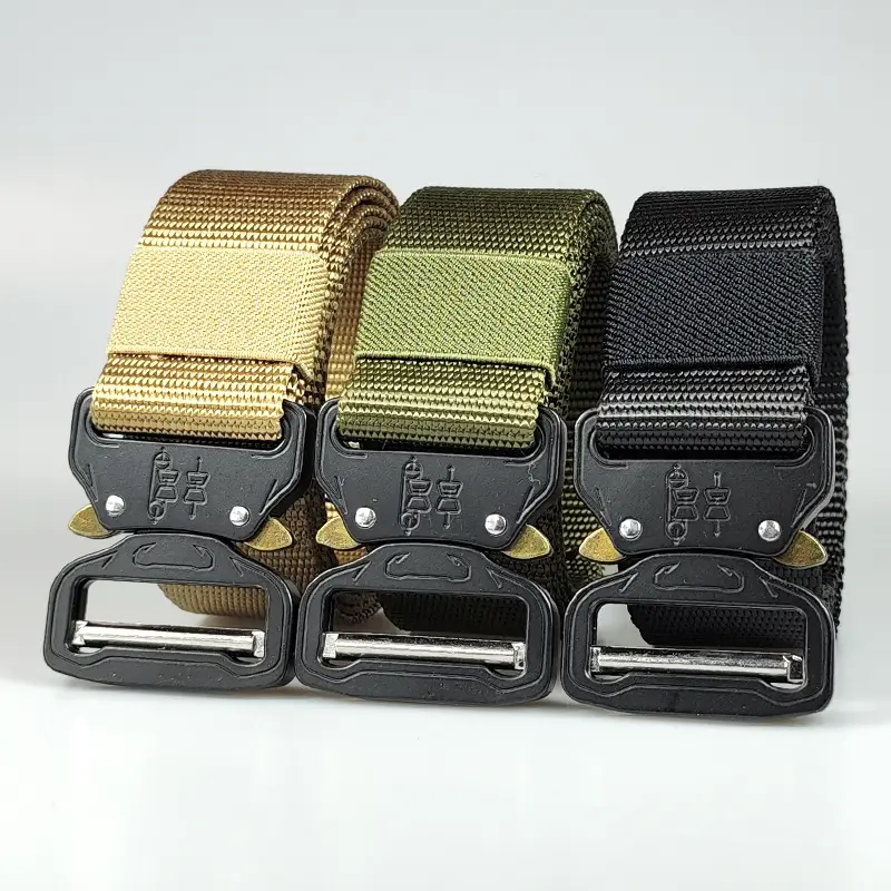 Men's Silver Diamond Strap Tactical Belt — feature 5