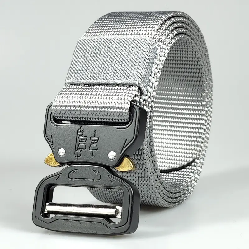 Men's Silver Diamond Strap Tactical Belt