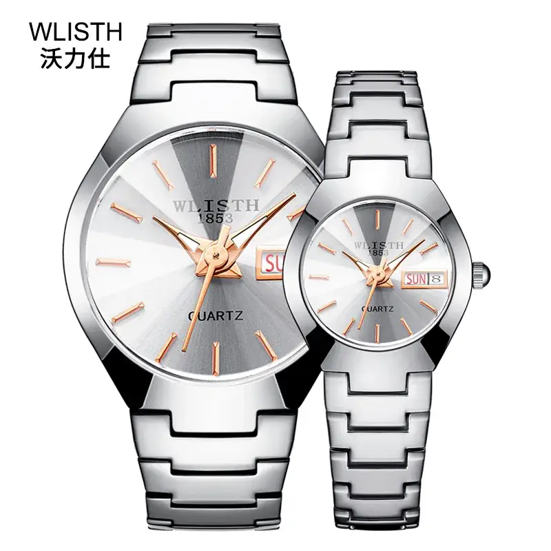 Men Waterproof Black Quartz Watch with Date Display